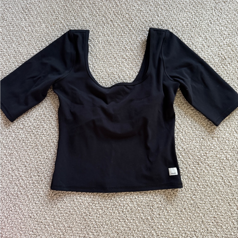 Vuori Black Women's Scoop neck top